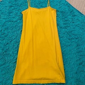 Yellow/gold fitted dress!!
